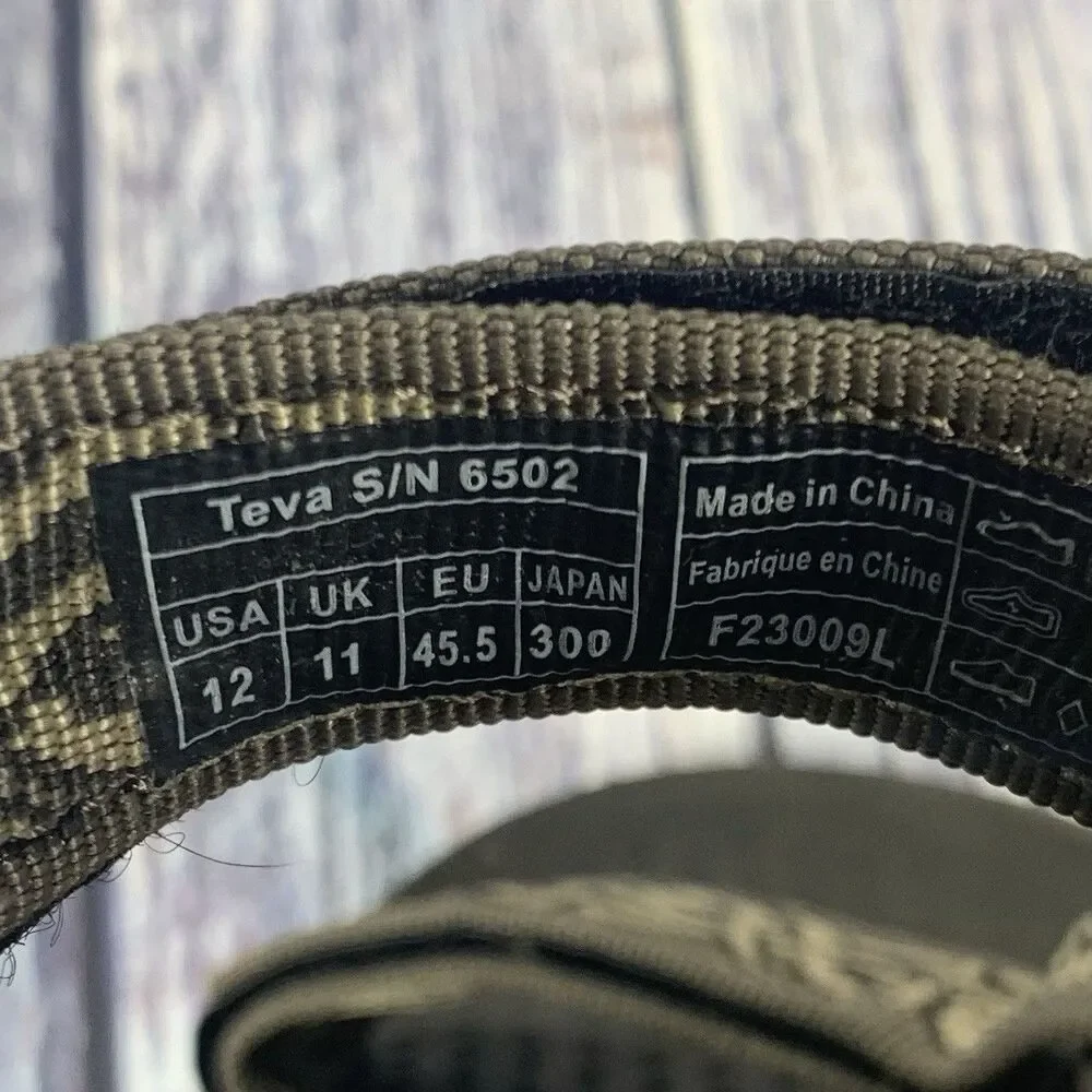Teva Hurricane 6502 Brown Adjustable Straps Sandals Men’s Size 12
